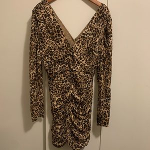 BNWT NICHOLAS leopard ruched dress- perfect